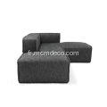 Canapé composable droit Quadra gris carbone